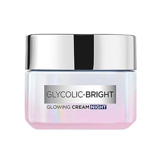 L'Oreal Paris Glycolic Bright Glowing Night Cream, 50ml | Overnight Brightening Cream with Glycolic Acid that Visibly Minimizes Spots & Reveals Glowing skin
