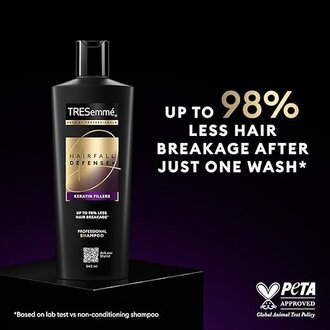 Tresemme Hair Fall Defence, Shampoo, 580ml, for Strong Hair, with Keratin Protein, Prevents Hairfall due to Breakage, Nourishes Dry Hair & Frizz, for Men & Women - Image 3