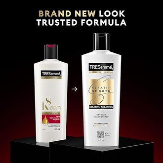 Tresemme Keratin Smooth, Conditioner, 335ml, for Smoother, Shinier Hair, with Keratin & Moroccan Argan Oil, Nourishes & Controls Frizz, up to 72 Hours, for Men & Women - Image 3