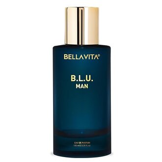 Bella Vita Luxury B.L.U Men Eau De Parfum Liquid Perfume With Lemon, Apple, Musk|Fresh, Refreshing, Energising Long Lasting Edp Fragrance Scent 100Ml