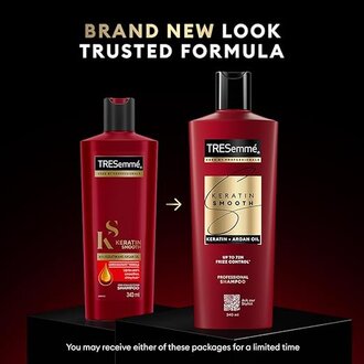 TRESemme Keratin Smooth Shampoo 580 ml|| With Keratin & Argan Oil for Straighter|| Shinier Hair - Nourishes Dry Hair & Controls Frizz|| For Men & Women - Image 4