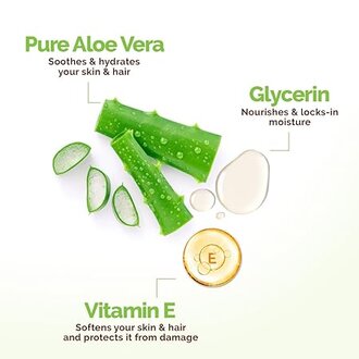 Mamaearth Aloe Vera Gel with 100% Pure & Natural Aloe Vera & Vitamin E for Skin & Hair | Hydrates, Moisturizes skin | Soothes Irritated Skin | Keeps Scalp Healthy | Multipurpose Non-Sticky Gel | For Men & Women | 150 ml - Image 4