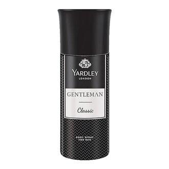 Yardley London Gentleman Classic Body Spray for Men| Fresh Woody Fougère Notes | Masculine Fragrance | Body Deodorant for Men | 150ml