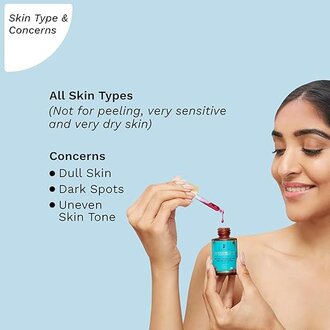 Pilgrim 25% AHA + 2% BHA + 5% PHA Peeling Solution for Face | 10-Minute Facial | Chemical peel for face for glowing skin | Exfoliating serum| Men & Women | At-home facial | 30ml - Image 4