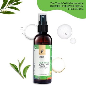 Pilgrim Tea Tree & 2% Niacinamide face toner for oily skin, acne & blemish prone skin | Toner for open pores tightening, pore cleansing & glowing skin | Women & Men | 100 ml - Image 4