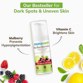 Mamaearth Bye Bye Blemishes* Face Cream, For Pigmentation & Blemish Removal, With Mulberry Extract & Vitamin C - 30ml - Image 4