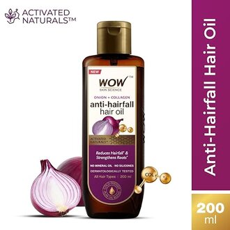 WOW Skin Science Onion & Collagen Anti-Hairfall Hair Oil|Nourishes Scalp & Stimulates Roots|Reduces Hairfall & Breakage|Repairs Damaged Hair|Boosts Hair Thickness|200ml - Image 2