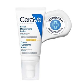 CeraVe AM Facial Moisturizing Lotion For Normal to Dry Skin (52ml) - Broad Spectrum SPF 30 Sunscreen | Non-Comedogenic, Paraben-Free And Fragrance-Free Lotion