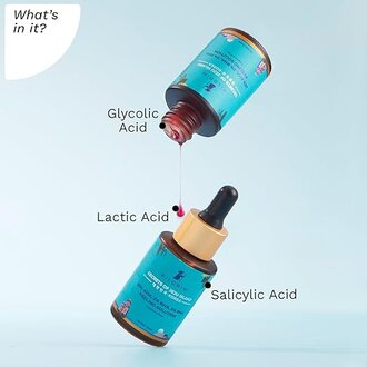 Pilgrim 25% AHA + 2% BHA + 5% PHA Peeling Solution for Face | 10-Minute Facial | Chemical peel for face for glowing skin | Exfoliating serum| Men & Women | At-home facial | 30ml - Image 3