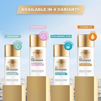 L'Oreal Paris Sunscreen, Non-Greasy, Hydrating Sunscreen With Hyaluronic Acid, UVA & UVB Protection, With SPF 50 PA+++, Moist & Fresh, UV Defender Serum Protector, 50 ml - Image 4