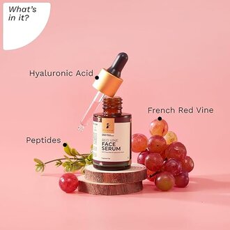 PILGRIM French Red Vine & Hyaluronic acid serum with peptides | Red vine serum for face | Hyaluronic acid serum for face | For women & men | All skin types | 30 ml - Image 3