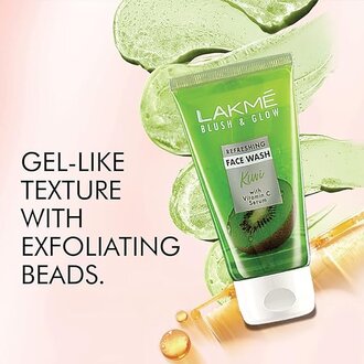 LAKMÉ Blush & Glow Exfoliating Face Wash With Vitamin C Serum, Refreshing And Gentle Facewash With Kiwi Fruit Extracts Gel, 100Gm - Image 6