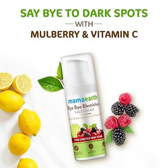 Mamaearth Bye Bye Blemishes* Face Cream, For Pigmentation & Blemish Removal, With Mulberry Extract & Vitamin C - 30ml - Image 3