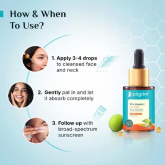 Pilgrim 10% Vitamin C Face Serum For Daily Brightness 30 ml | Face serum for glowing skin | Reduces Dark Spots & Evens Skin Tone | Fragrance Free | For Men and Women | All Skin Types | - Image 9