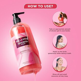 Bella Vita Luxury Senorita Woman Body Wash Refreshing Shower Gel for Deep Cleansing, Hydrating, Moisturising, Softer & Smoother Skin with Aloe Vera 500 Ml - Image 4