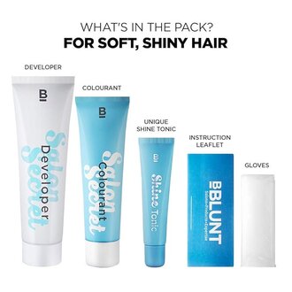 Bblunt Salon Secret High Shine Crème Hair Colour, 100g - Natural Black 1 (Pack Of 1) With Shine Tonic, 8ml - Image 3