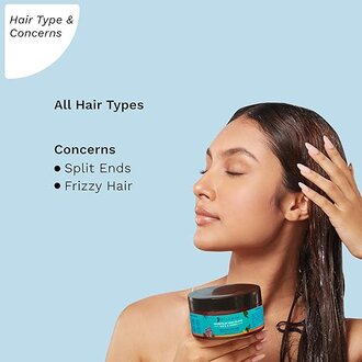 PILGRIM Korean Argan Oil Hair Mask for dry & frizzy hair with White Lotus and Camellia | Hair Mask for smoothening hair, deep conditioning and hair fall control | For Men & Women | 200ml - Image 5