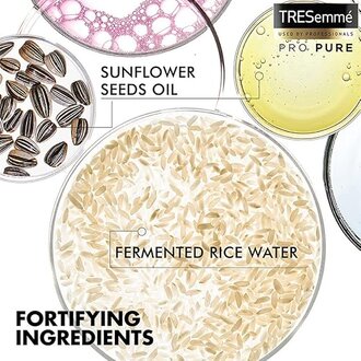 TRESemme Pro Pure Damage Recovery Shampoo, with Fermented Rice Water, Sulphate Free & Paraben Free, for Damaged Hair, 370 ml - Image 2