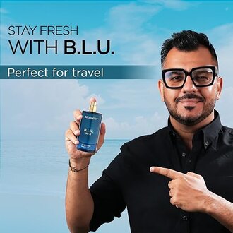 Bella Vita Luxury B.L.U Men Eau De Parfum Liquid Perfume With Lemon, Apple, Musk|Fresh, Refreshing, Energising Long Lasting Edp Fragrance Scent 100Ml - Image 3