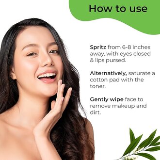 Pilgrim Tea Tree & 2% Niacinamide face toner for oily skin, acne & blemish prone skin | Toner for open pores tightening, pore cleansing & glowing skin | Women & Men | 100 ml - Image 3