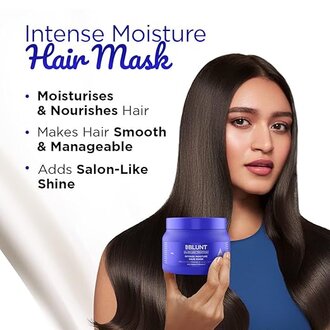 BBLUNT Intense Moisture Hair Mask with Jojoba Oil & Vitamin E for Nourished & Shiny Hair - 250 g - Image 6