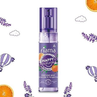 Fiama Happy Naturals Lavender & Tangerine Perfume Spray, 120ml, Floral & Woody, 24 hrs Fragrance, Safe on Sensitive Skin - Image 4