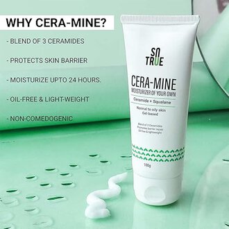 Sotrue Ceramide Gel Face Moisturizer for Oily & Acne Prone Skin | Oil-Free Gel Moisturizer With Squalene |Fast Absorbing For Women & Men | 100g - Image 2