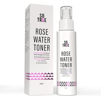 Sotrue Rose Water Spray For Face | Alcohol Free Face Toner with Bulgarian Rose & Hyaluronic Acid 100ml | Skin Refining, Pore Tightening | Suitable for Oily, Acne Prone, Dry and Normal Skin