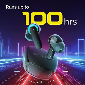 rossBeats Fury Max Gaming TWS in-Ear Buds |100hr Playtime Bluetooth Earphones | RGB Lights | BT v5.4 | 30ms Low Latency | 360° Spatial Audio | 3D Sound Stage | 6 mics AI ENC | Dual EQ Modes(Black) - Image 5