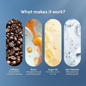 Man Matters Dht Blocking Anti Hair Fall Shampoo, Reduces Hair Fall, Strengthen Hair, With Power Of Caffeine, Saw Palmetto, Argan Oil, & Biotin | 300ml - Image 3