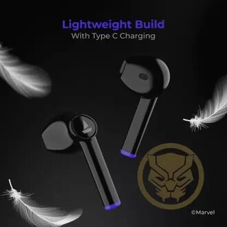 boAt Airdopes 131 Black Panther Edition with 15 Hours Playtime Bluetooth Headset  (King’s Black, True Wireless) - Image 4