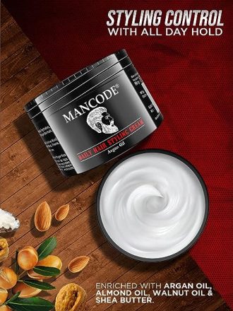 Man Code Hair Styling Cream Daily Hair Styling Cream for Men, Soft Smooth Glossy Hair Nourishes and Moisturizes Hairs Enriched with Vitamins Shea Walnut Argan, 100g (Pack of 1) - Image 2