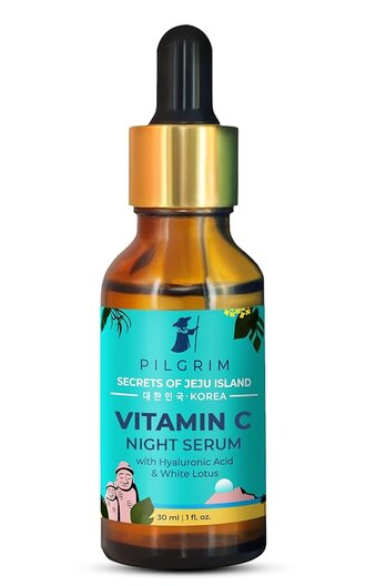 PILGRIM Korean 5% Vitamin C Face Serum (Oil Based) for glowing skin with Hyaluronic acid | Vitamin c serum for radiant skin | Women & Men | Korean Skin Care | Vegan & Cruelty-free | 30ml