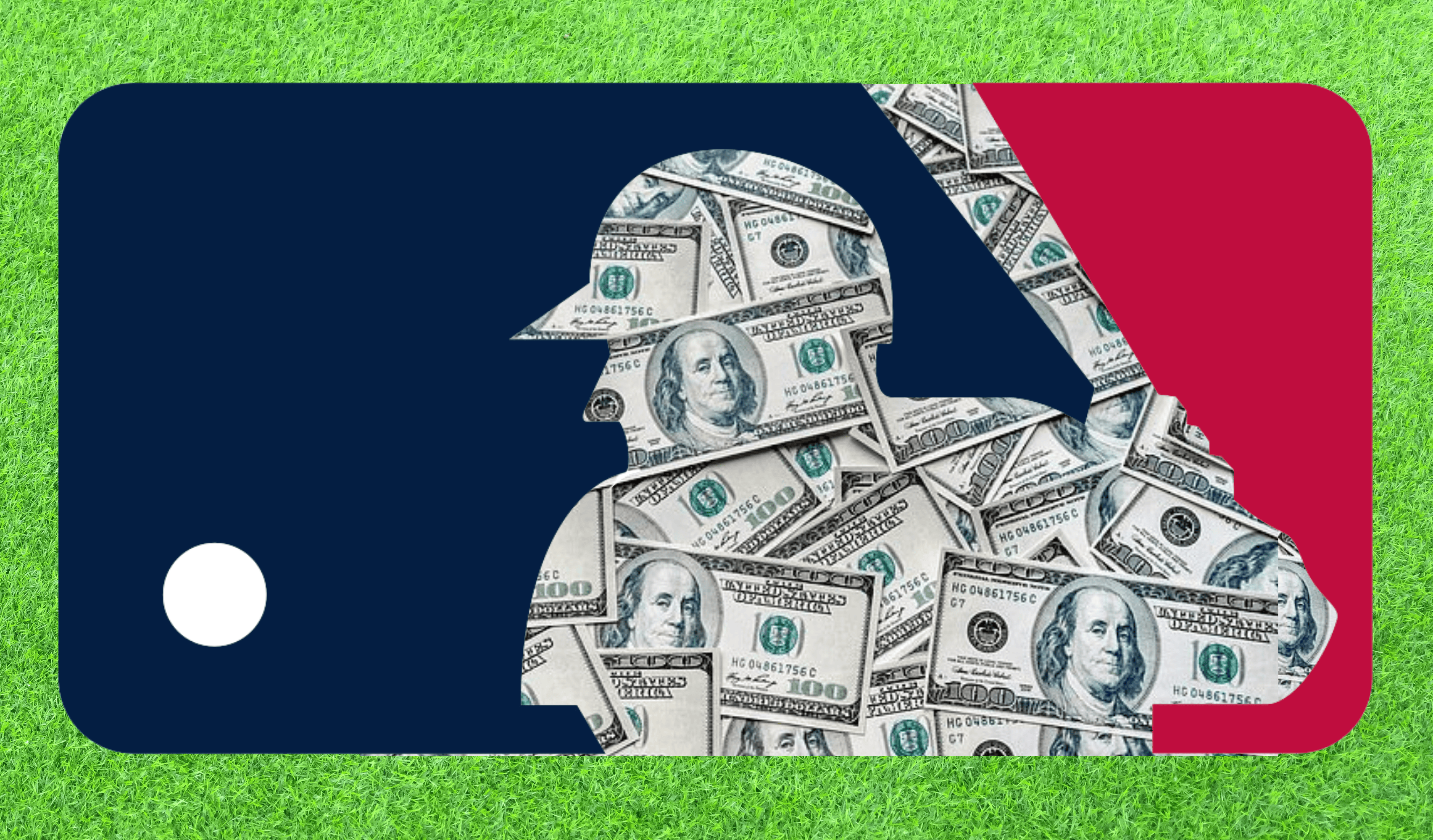 Depicting the MLB logo with an emphasis on "Moneyball"