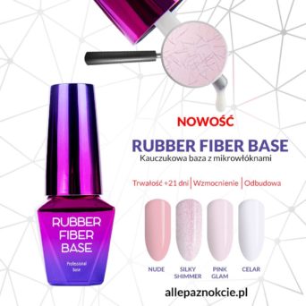 przedłużanie paznokci bazą kauczukową od molly lac