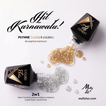 liquid gold kolor i top hybrydowy płynne złoto
