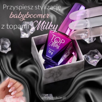 mleczny top do paznokci