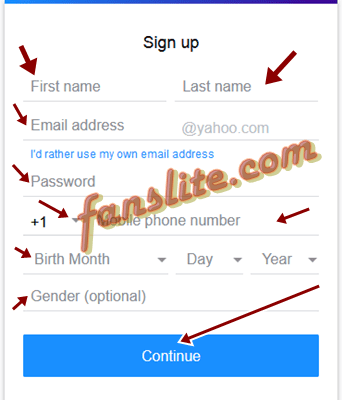 Yahoo Mail Sign Up