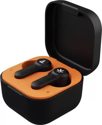 boAt Airdopes Crude x Wrogn Edition with 50 Hours Playback, ENx Tech & Beast Mode Bluetooth Headset  (Fiery Black, In the Ear)