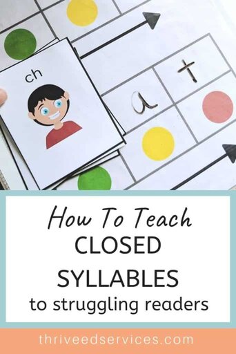 How to teach closed syllables - closed syllable, struggling readers, Orton Gillingham, multisensory, phonics, syllable rules, dyslexia intervention, reading intervention , CVC activities #closedsyllables #syllablerules #cvcactivities #dyslexia #ortongillingham
