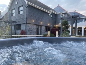 wood fired hot tub at brightham house b and b salcombe 