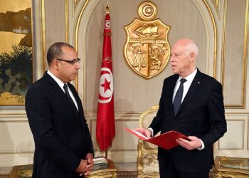 Tunisian President Kais Saied  meeting the  Minister of the Interior and Safety of the Republic of Korea mJeon Hae-cheol