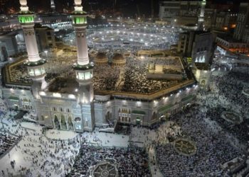 Pilgrims gather at the Grand Mosque in Saudi Arabia's holy city of Mecca on Aug 7, 2019. Saudi said it will dramatically increase numbers for the Haj in 2022. (Photo: AFP/File/FETHI BELAID)