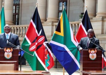 Kenya's President Uhuru Kenyatta and South Africa's President Cyril Ramaphosa