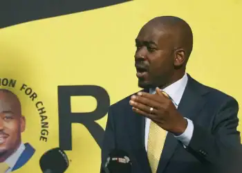 Zimbabwe's main opposition leader Nelson Chamisa addresses a press conference   - 
Copyright © africanews
Tsvangirayi Mukwazhi/AP