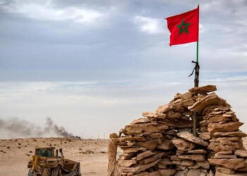 A Moroccan flag in the Western Sahara desert. (AFP/File)