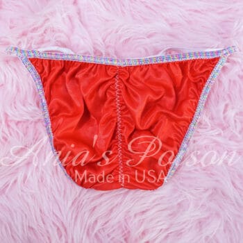 Butter Soft XS teeny tiny punishment panties - Red Shiny - Image 3