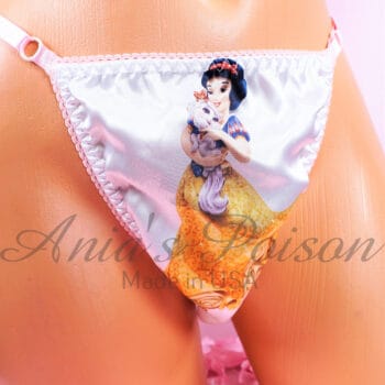 Ania's Sissy rare princess print Satin Thong adjustable sides men's panties One Size - Image 2