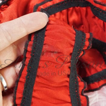 Ania's silky Red SATIN ruffled panties ladies scrunch butt Full Cut bikini sz L/XL - Image 5
