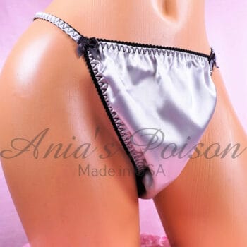 Ania's sissy Men's cheeky panties Brazilian Butt cut Satin lined front men's string bikini sz M - Image 3